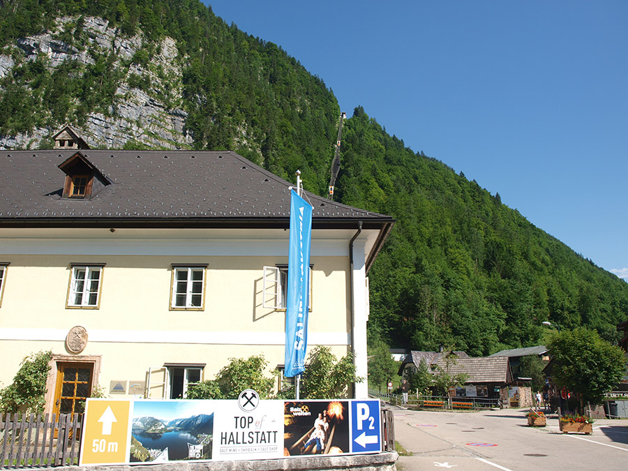 at the entrance of the Salzberg