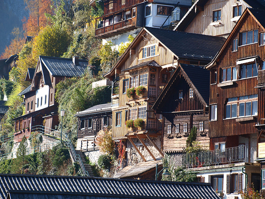 Historical buildings in Hallstatt