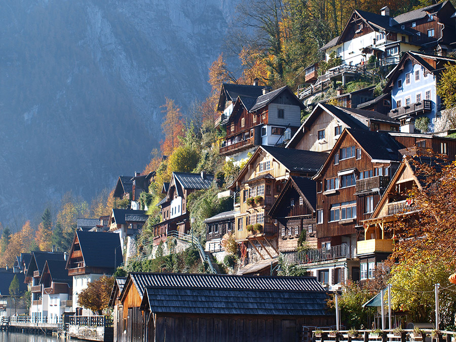 Historical buildings in Hallstatt