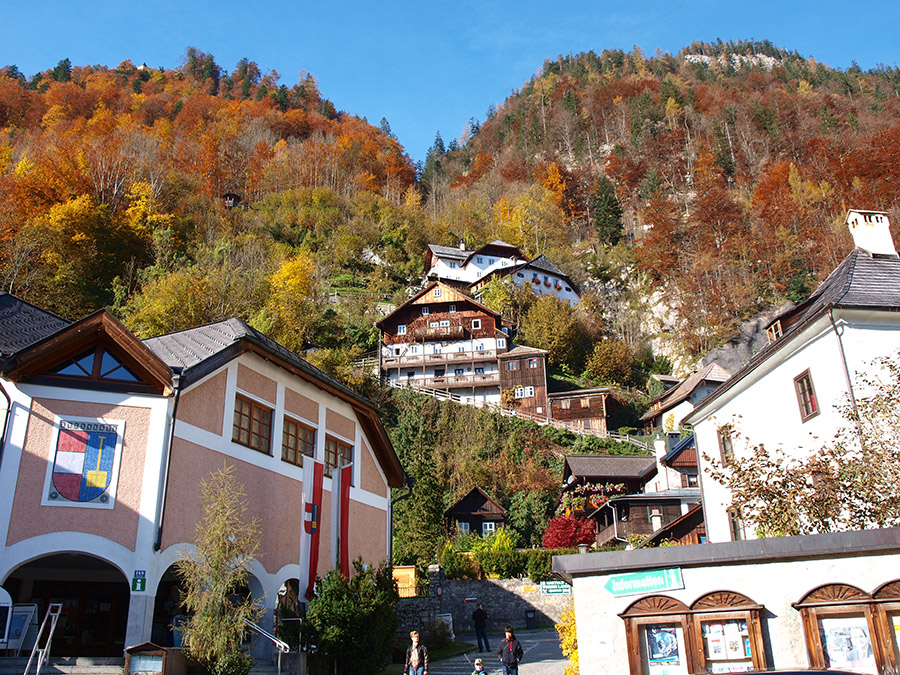 World cultural heritage landscape in autumn